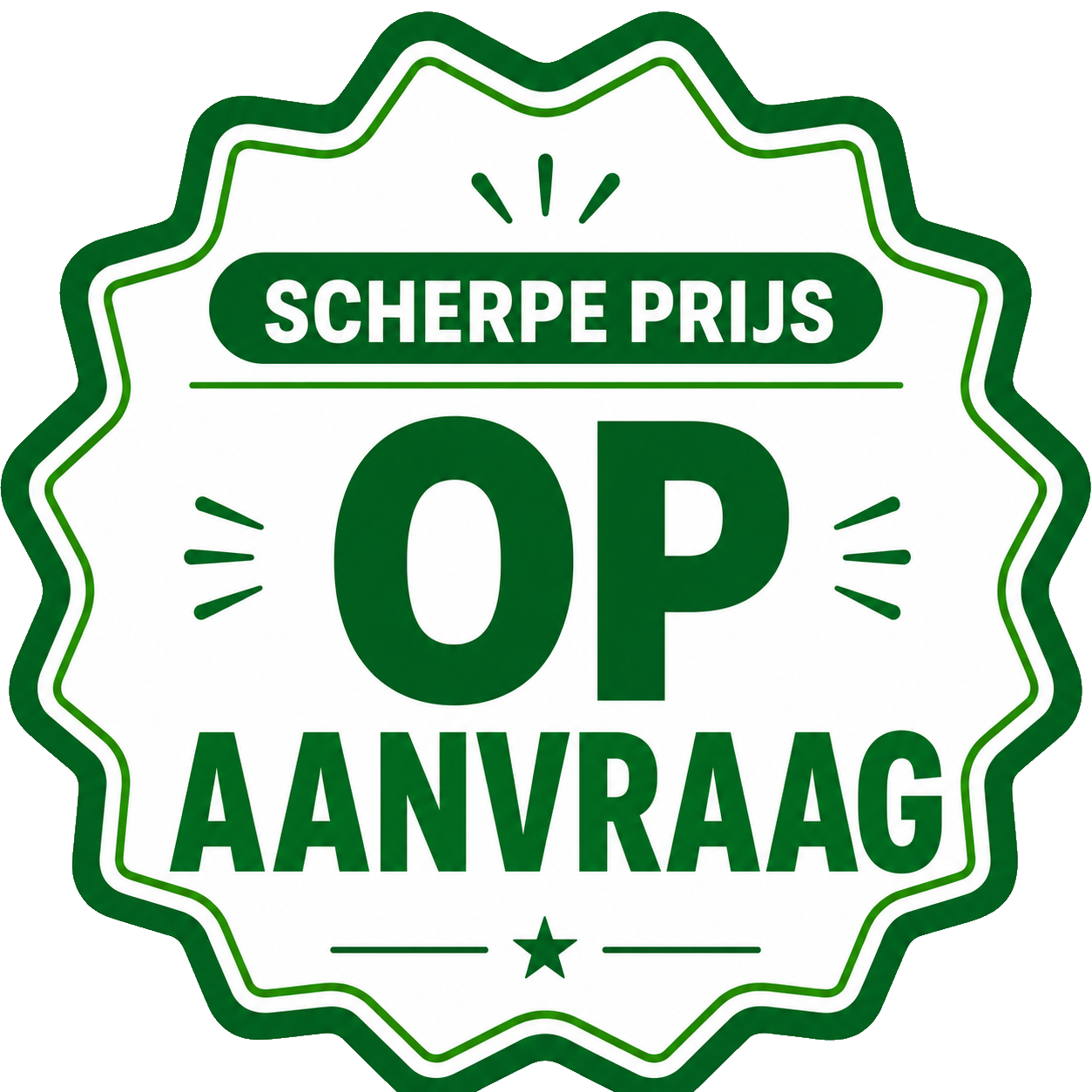 Scherpe prijs, op aanvraag